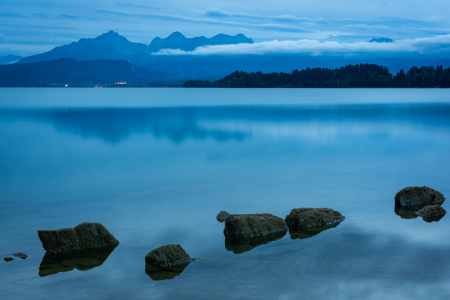 Bild-Nr: 12765158 Blaue Stunde am Forggensee Erstellt von: Martin Martin Wasilewski