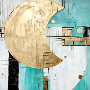 Bild-Nr: 12773532 ABSTRAKTE KUNST Mond und Sterne Erstellt von: Melanie Viola