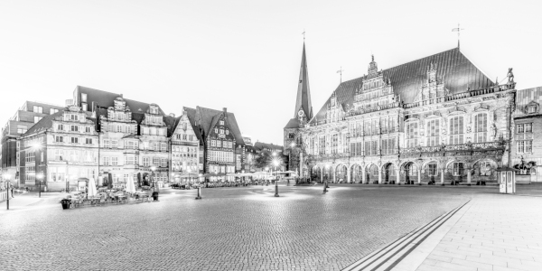 Bild-Nr: 12796566 Rathaus am Marktplatz in Bremen - Schwarzweiss Erstellt von: dieterich
