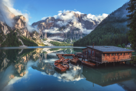 Bild-Nr: 12796760 Italien Pragser Wildsee mit Nebel Erstellt von: Jean Claude Castor