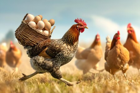 Bild-Nr: 12797293 Bringt die Eier in Sicherheit KI Erstellt von: Heike  Hultsch