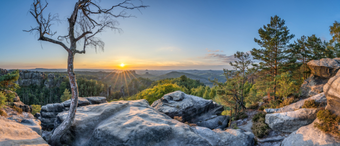 Bild-Nr: 12797738 Sonnenuntergang über dem Elbsandsteingebirge Erstellt von: eyetronic