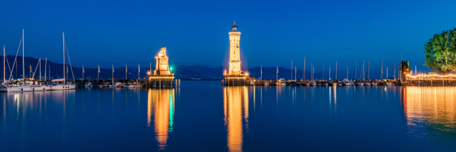 Bild-Nr: 12799234 Panorama Hafen von Lindau am Bodensee Erstellt von: dieterich