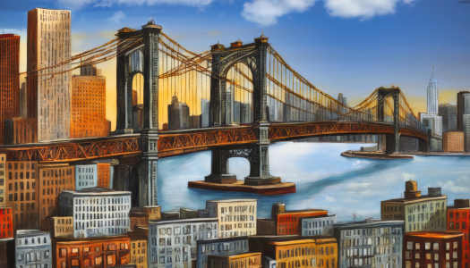 Bild-Nr: 12807447 Manhattan Bridge KI Erstellt von: XYRIUS
