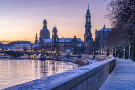 Bild-Nr: 12811946 Sonnenaufgang am Elbufer in Dresden Erstellt von: eyetronic