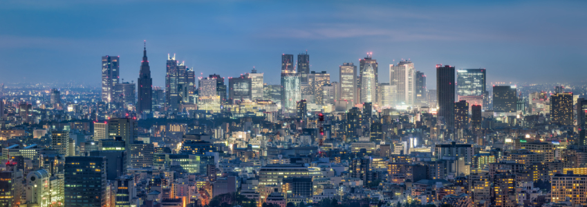 Bild-Nr: 12813405 Tokyo Skyline Panorama bei Nacht Erstellt von: eyetronic