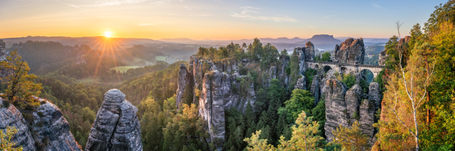 Bild-Nr: 12814096 Bastei Panorama bei Sonnenaufgang Erstellt von: eyetronic