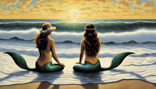 Bild-Nr: 12816007 Meerjungfrauen am Strand KI Erstellt von: XYRIUS