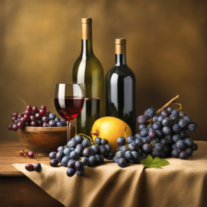 Bild-Nr: 12818764 Rotwein und Trauben KI Erstellt von: XYRIUS