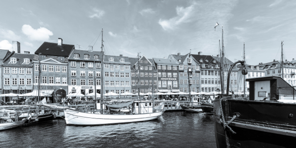 Bild-Nr: 12820103 Nyhavn in Kopenhagen - monochrom Erstellt von: dieterich
