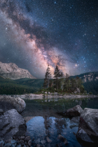 Bild-Nr: 12821486 Nachtlandschaft mit der Milchstraße am Eibsee Erstellt von: Smileus