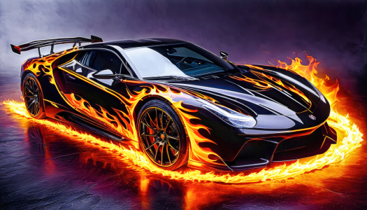 Bild-Nr: 12823887 Es brennt E Auto KI Erstellt von: XYRIUS