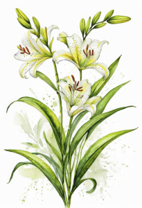 Bild-Nr: 12829277 Zarte Weiße Lilienblüten Erstellt von: XYRIUS