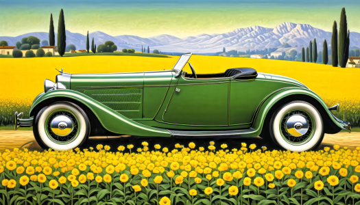 Bild-Nr: 12833833 Grüner Roadster KI Erstellt von: XYRIUS