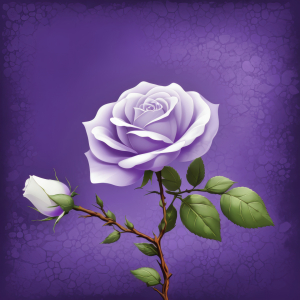 Bild-Nr: 12834339 Weißer Rosenzweig auf Purple KI Erstellt von: XYRIUS