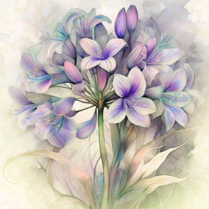 Bild-Nr: 12834817 Agapanthus Fantasy Erstellt von: D. Toelke DigiArt / Photography
