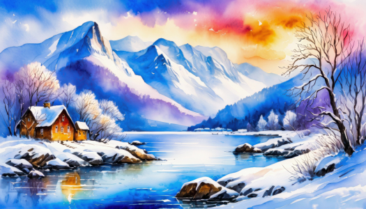 Bild-Nr: 12835670 Winter am Fjord KI Erstellt von: XYRIUS