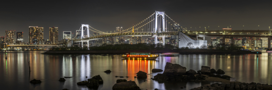 Bild-Nr: 12836090 Rainbow Bridge mit Tokio Skyline im Panorama Erstellt von: Melanie Viola