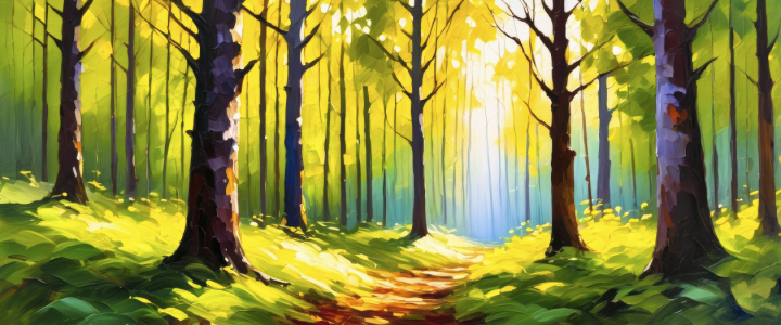Bild-Nr: 12840010 Sonnenlicht im Wald KI Erstellt von: XYRIUS