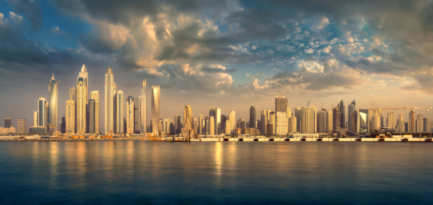 Bild-Nr: 12843819 Blick vom Meer auf die Skyline von Dubai Erstellt von: Smileus