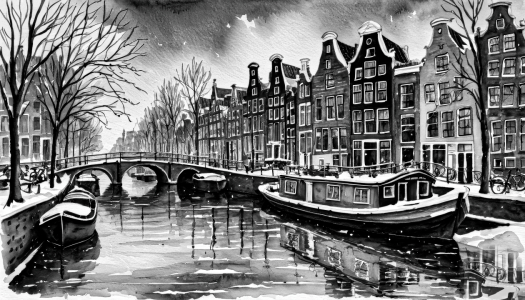 Bild-Nr: 12843842 Winter in Amsterdam KI Erstellt von: XYRIUS