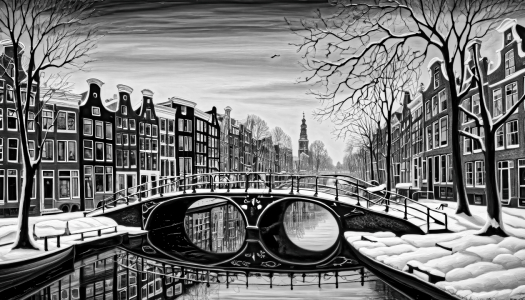 Bild-Nr: 12843844 Winter in Amsterdam KI Erstellt von: XYRIUS