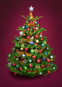 Bild-Nr: 12844975 Geschmückter glänzender Weihnachtsbaum  Erstellt von: Smileus