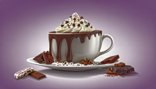 Bild-Nr: 12851548 Heiße Schokolade mit Sahne KI Erstellt von: XYRIUS