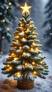 Bild-Nr: 12852350 Weihnachtsbaum im Schnee KI Erstellt von: XYRIUS