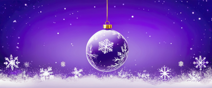 Bild-Nr: 12853491 Weiße Purple Weihnachtkugel KI Erstellt von: XYRIUS