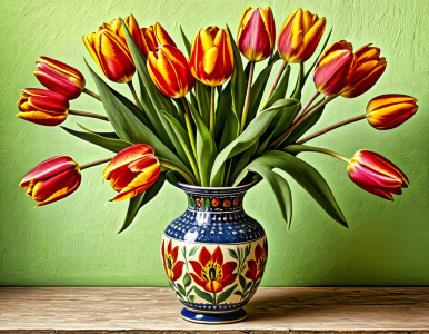 Bild-Nr: 12872852 Tulpen in Vase KI Erstellt von: XYRIUS
