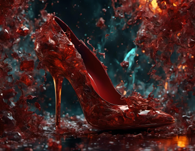 Bild-Nr: 12875452 Blutroter High Heel KI Erstellt von: KundenNr-264508