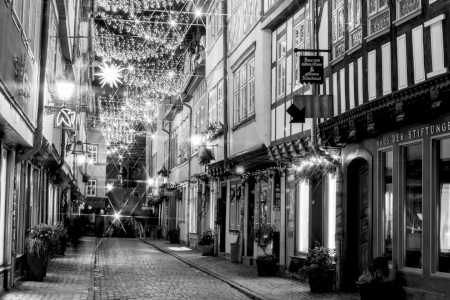 Bild-Nr: 12876981 Erfurt Krämerbrücke zu Weihnachten SW Erstellt von: Sandra Höfer