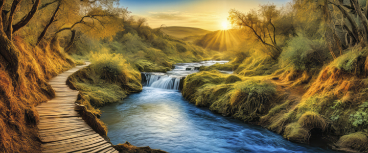 Bild-Nr: 12877742 Kleiner Wasserfall KI Erstellt von: XYRIUS