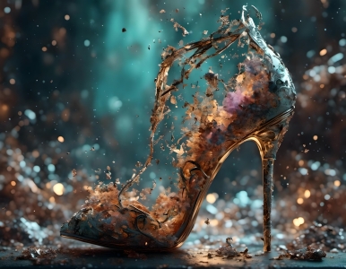 Bild-Nr: 12879479 Verbrannter High Heel - KI Erstellt von: KundenNr-264508