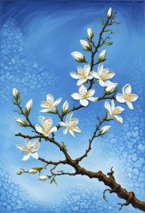 Bild-Nr: 12886483 Knorriger Jasmin Zweig KI Erstellt von: XYRIUS