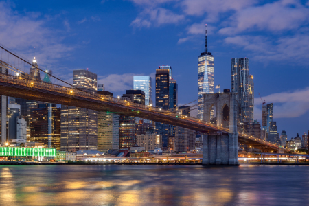 Bild-Nr: 12887128 Brooklyn Bridge bei Nacht Erstellt von: eyetronic