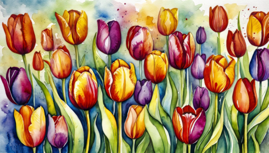 Bild-Nr: 12893977 Tulpenbild KI Erstellt von: XYRIUS