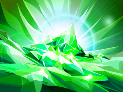 Bild-Nr: 12897572 Smaragdturm - Vektorgrafik Turm aus Edelsteinen Erstellt von: Sandra Höfer