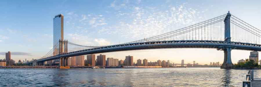 Bild-Nr: 12898624 Manhattan Bridge Panorama bei Sonnenaufgang Erstellt von: eyetronic
