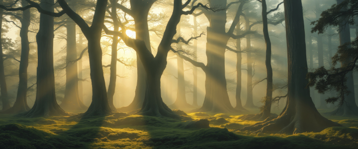 Bild-Nr: 12903304 Morgennebel im Wald KI Erstellt von: XYRIUS