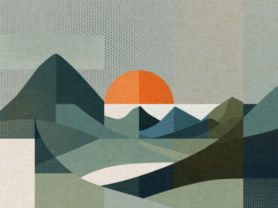 Bild-Nr: 12903371 Abstrakte Landschaft mit Sonne Erstellt von: Sandra Höfer