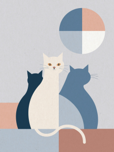 Bild-Nr: 12903372 Drei Katzen in geometrischer Komposition Erstellt von: Sandra Höfer