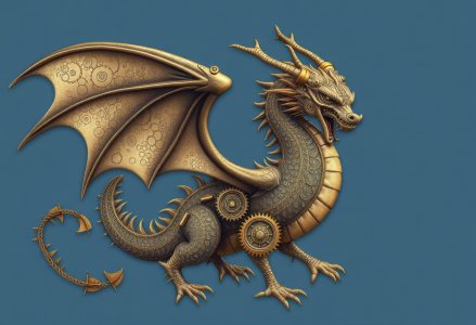 Bild-Nr: 12903520 Goldener Drache KI Erstellt von: XYRIUS