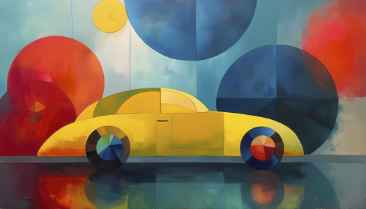 Bild-Nr: 12908234 Yellow Car KI Erstellt von: XYRIUS