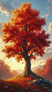 Bild-Nr: 12909487 Strahlender Ahornbaum KI Erstellt von: XYRIUS