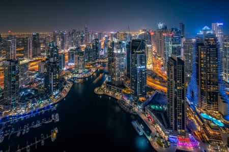 Bild-Nr: 12911791 Dubai Marina bei Nacht Erstellt von: Achim Thomae