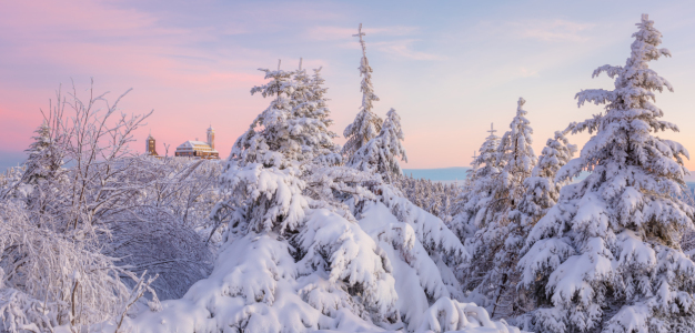 Bild-Nr: 12911804 verschneites Fichtelbergpanorama zum Sonnenaufgang Erstellt von: Daniela Beyer