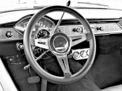 Bild-Nr: 12911961 Amerikanischer Oldtimer Bel Air 1956 Lenkrad Erstellt von: Beate Gube