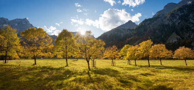 Bild-Nr: 12913077 Abendsonne am herbstlichen Ahornboden Karwendel  Erstellt von: SusaZoom